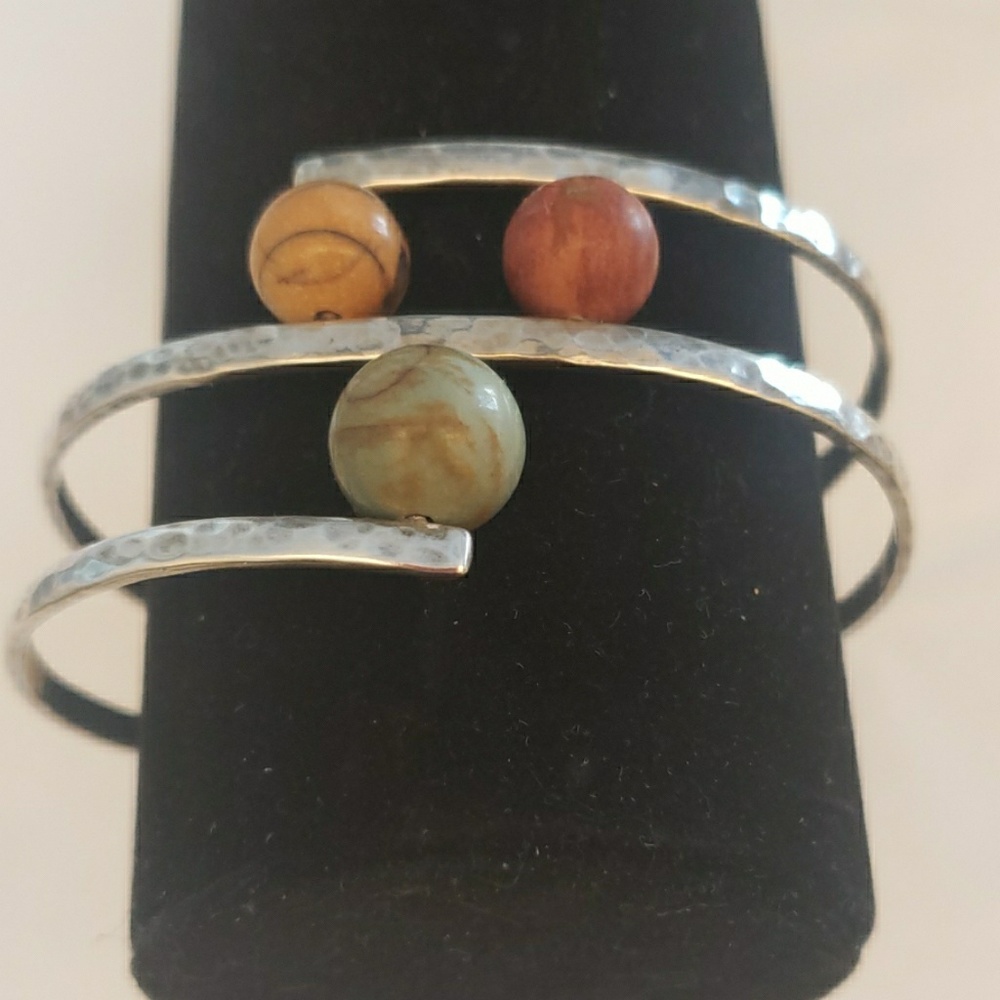 Silver and stone south western style bracelet
